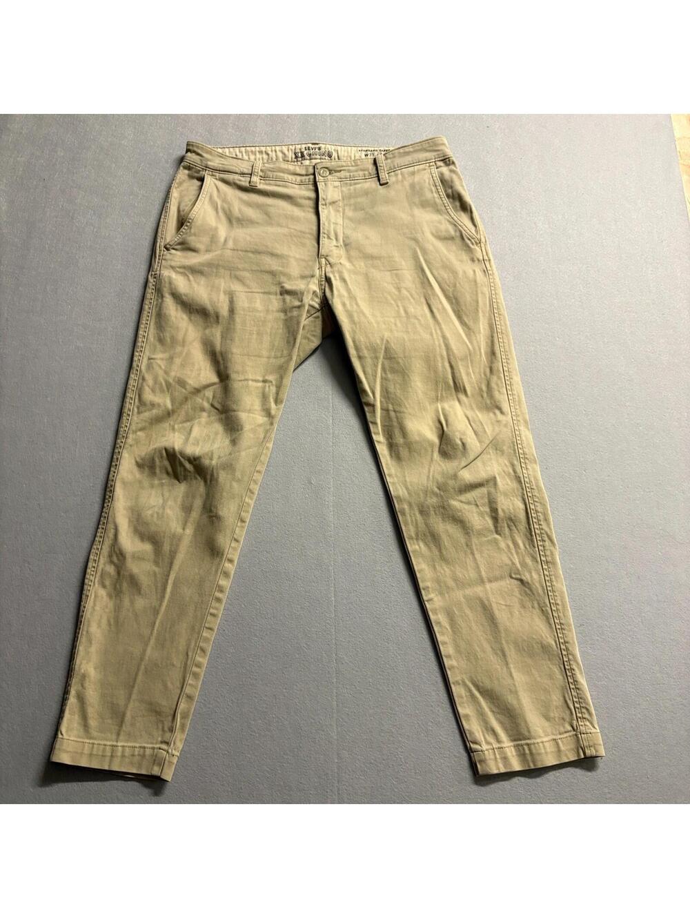 Levis XX Chino Pants Straight Leg Khaki W33 L30 Fits Like 34X28 Skate Y2K